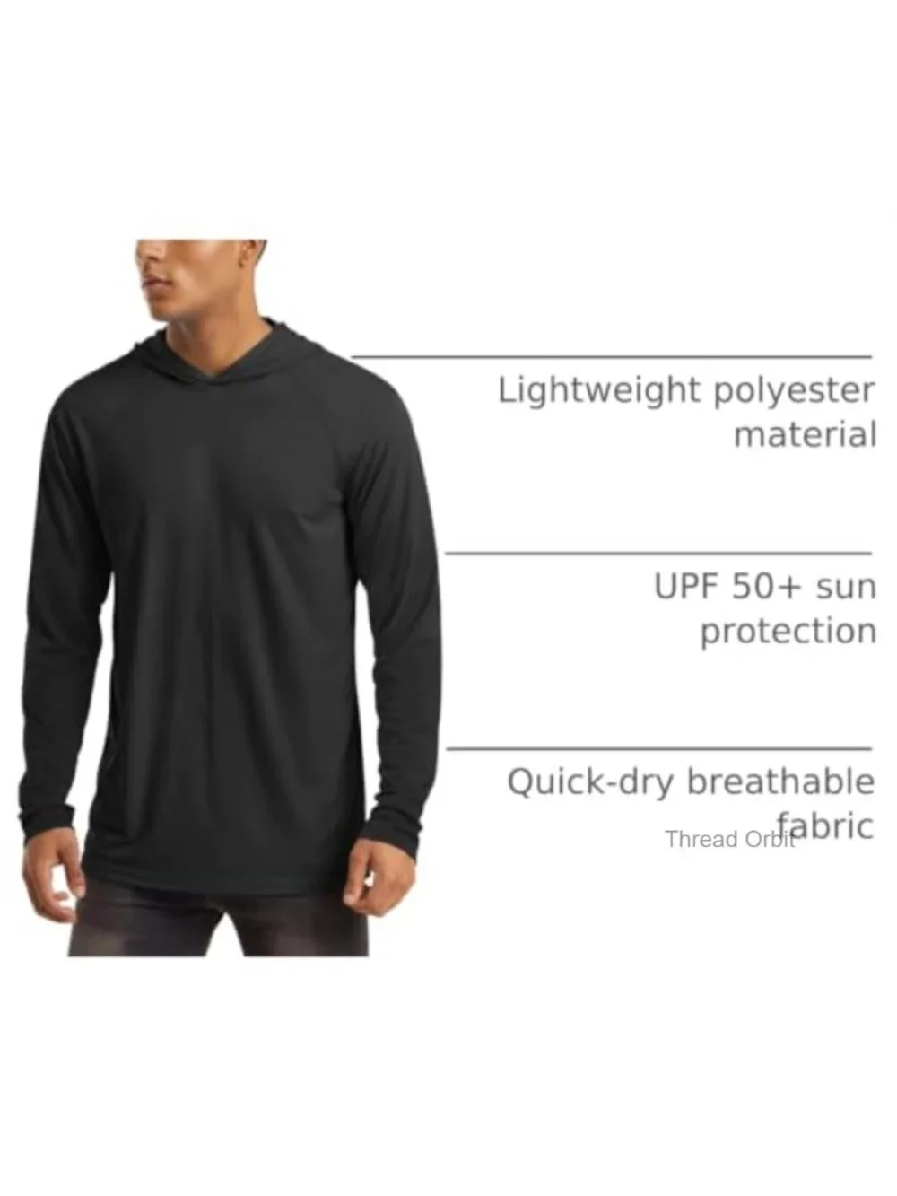 UPF 50+ Sun Protection Long Sleeve Hooded Rash Guard